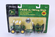 1/64 John Deere 7520 with Wing Disk Green and Black Pack
