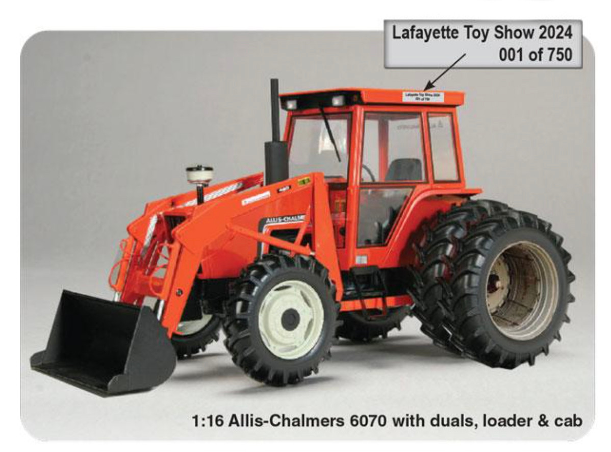尚様ご購入希望・Harvest group・１９６６年・Thomsen・４３cm 1/16 Allis Chalmers 6070 with loader - 2024 Lafayette Toy Show