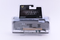 1/64 Black Flatbed Gooseneck Trailer with Wood Deck - Green Machine Chaser