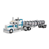 1/64 DCP white/blue KW W900L 60" aerodyne sleeper with Polar drop tanker