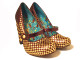 Irregular Choice Checkered gold Mary Janes 6.5