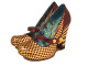 Irregular Choice Checkered gold Mary Janes 6.5