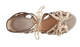 Bacio 61 Trono Leather Sandal, Lace up Sandal with Wooden Heel, Faux Reptile skin