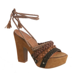Bacio 61 Pandino Sandal, Women's High Heel Platform Wrap Ankle Sandal