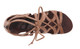 Top View: OTBT- Nomadic Sandal- Women's Platform Leather Gladiator Sandal with 2.5" Wedge Heel. Color Hickory.