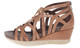 Outter View: OTBT- Nomadic Sandal- Women's Platform Leather Gladiator Sandal with 2.5" Wedge Heel. Color Hickory.
