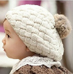 Berky Boo Finn Hat- Knitted Pom Pom Hat- Cream