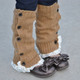 Berky Boo- Harper Legwarmers- Knitted Legwarmers with buttons and lace trim