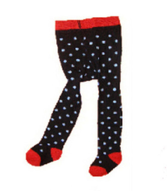 Berky Boo Bella Tights- Black Red polka dot