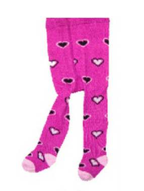 Berky Boo Bella Tights- Purple with Hearts