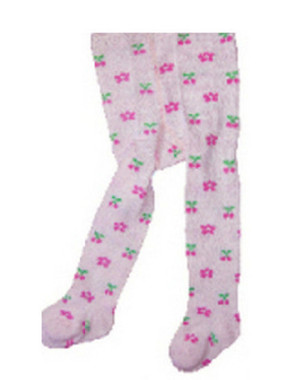 Berky Boo Bella Tights- Pink with Floral pattern allover