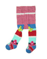 Berky Boo Bella Tights- Purple tights with multi stripe bottom