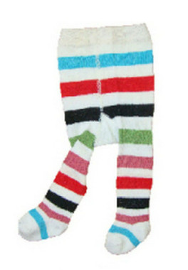 Berky Boo Bella Tights- White Multi Stripes