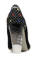 Women's Shoes, Irregular Choice Summer Bucket, High Heel Embroidered pump with lucite heel, Black