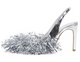 Women's Shoes, Jeffrey Campbell Noel, Tinsel Slingback in Silver, High Heel Shoes