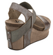 Women's Shoes, OTBT Bushnell, Open toe Wedge with elastic strap, Pewter