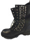Men's Shoes, Jeffrey Campbell Hank Boot, Men's Combat Boot with Spikes, black and silver