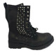Men's Shoes, Jeffrey Campbell Hank Boot, Men's Combat Boot with Spikes, black and silver