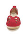 Women's Shoes, Jeffrey Campbell Anwen, Retro wooden wedge mary janes, Red perforated leather