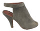 Women's Shoes, Jeffrey Campbell Norene, Grey Suede Peep Toe bootie, Open Back with ankle strap