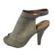 Women's Shoes, Jeffrey Campbell Norene, Grey Suede Peep Toe bootie, Open Back with ankle strap
