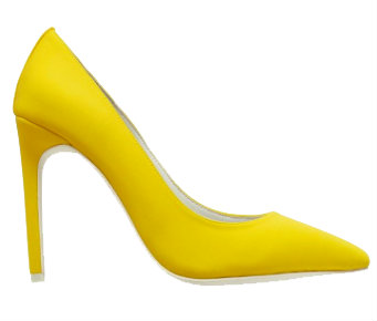 Women's Shoes, Jeffrey Campbell Dulce, Yellow neoprene stiletto pump, 4.25" heel