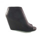 Women's Shoes, Jeffrey Campbell Jovita, Perforated peep toe bootie, Black Leather
