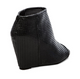 Women's Shoes, Jeffrey Campbell Jovita, Perforated peep toe bootie, Black Leather