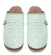 Top View: Women's Shoes, Jeffrey Campbell Kathryn, Wooden clog with crocodile leather, pale green
