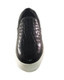 Front View:  Women's Shoes, Sneakers, Jeffrey Campbell Sarlo, Slip on Sneaker, Black croc upper and white 1 1/4" sole