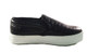 Side View:  Women's Shoes, Sneakers, Jeffrey Campbell Sarlo, Slip on Sneaker, Black croc upper and white 1 1/4" sole