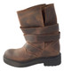 Women's Shoes, Jeffrey Campbell Burton, Motorcycle boot, Brown leather with multi wrap around straps, lug sole