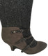 Women's Shoes, Women's Boots, Poetic Licence Mary Jane Boot, Dark grey herringbone wool upper with grey suede and multiple straps.
