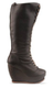 Women's Shoe, Women's knee high boots, Irregular Choice Toad in the Hole. Platform wedge boot, lace up, leather, color Black.