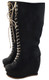 Women's Shoes, Women's knee high boots, Irregular Choice Toad in the Hole. Platform wedge boot, lace up, leather, color Black.