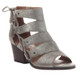 Women Shoes Online, Women's Shoes, Women's Sandals, Nicole Tatiana Sandal, Western Sandal with cutouts and fringe tassel, Gray Silver Leather Upper.