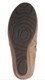 Front View. Women Shoes Online, Women's Shoes, Women's Boots. OTBT Dharma Bootie, Wedge Bootie, Pecan (Nude), Mix leathers, 3" stacked wedge.