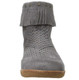 Front View. Women Shoes Online, Women's Shoes, Women's Boots. OTBT Stanton, Hidden wedge moccasin suede bootie. Fringe, tassel, gum sole, back zipper. Color Soft Grey