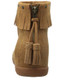 Back View. Women Shoes Online, Women's Shoes, Women's Boots. OTBT Stanton, Hidden wedge moccasin suede bootie. Fringe, tassel, gum sole, back zipper. Color Tuscany (khaki)
