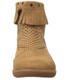 Front View. Women Shoes Online, Women's Shoes, Women's Boots. OTBT Stanton, Hidden wedge moccasin suede bootie. Fringe, tassel, gum sole, back zipper. Color Tuscany (khaki)