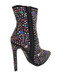Inside View: Women's Shoes, Women's Boot, Stiletto Boot with multi-colored jewels. Jeffrey Campbell Vain Boot. Black suede upper. 5" heel and 1" platform, Size 5.5