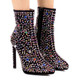 Body View: Women's Shoes, Women's Boot, Stiletto Boot with multi-colored jewels. Jeffrey Campbell Vain Boot. Black suede upper. 5" heel and 1" platform, Size 5.5