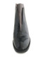 Front View: Women's Shoes, Women's Boot, Jeffrey Campbell Jermaine. Two tone updated chelsea boot. 2.5" wood stacked heel. Color Black and Grey color block. Back Zipper. Size 7.