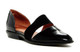 Quarter View: Women's Shoes, Women's Flats, Joella by Jeffrey Campbell, Pointed toe leather flats, Color Black. Size 8.5