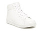 Quarter View: Women's Shoes, Women's Sneaker, Jeffrey Campbell Player Hi, Hi Top Leather sneaker with textured pebble leather upper, White, Size 6