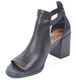 Quarter Inside View. Women Shoes, Women's Sandal, OTBT Metaphor, cut out bootie, Leather upper, 3" heel, Color black.