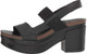 InSide View:  Women Shoes, Women's Sandals, OTBT Indio, 3" stacked heel-platform sandal, Textured leather, Color Black.