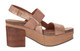 Side View:  Women Shoes, Women's Sandals, OTBT Indio, 3" stacked heel-platform sandal, Textured leather, Color Copper.