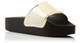 Quarter View: Women's Shoes, Women's Sandals, Jeffrey Campbell Follow Me, Platform Slides, 1.25" platform, Color: Gold Black