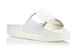 Quarter View: Women's Shoes, Women's Sandals, Jeffrey Campbell Follow Me, Platform Slides, 1.25" platform, Color: Silver White